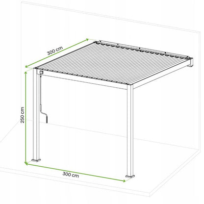 Pergola Premium Wall 300x300 cm Antracit