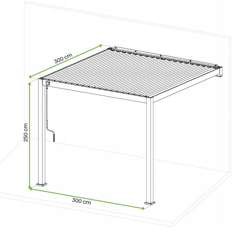 Pergola Premium Wall 300x300 cm Antracit