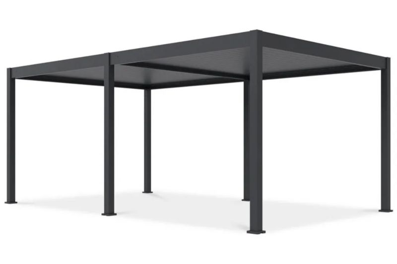 Aluminiumspær Deluxe 4x6 m Antracit med LED