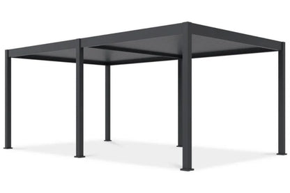 Aluminiumspær Deluxe 4x6 m Antracit med LED