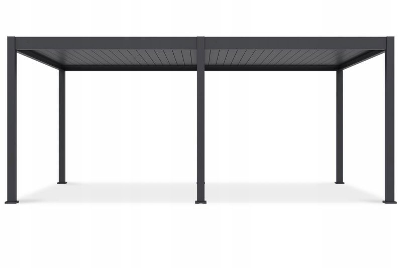 Aluminiumspær Deluxe 4x6 m Antracit med LED