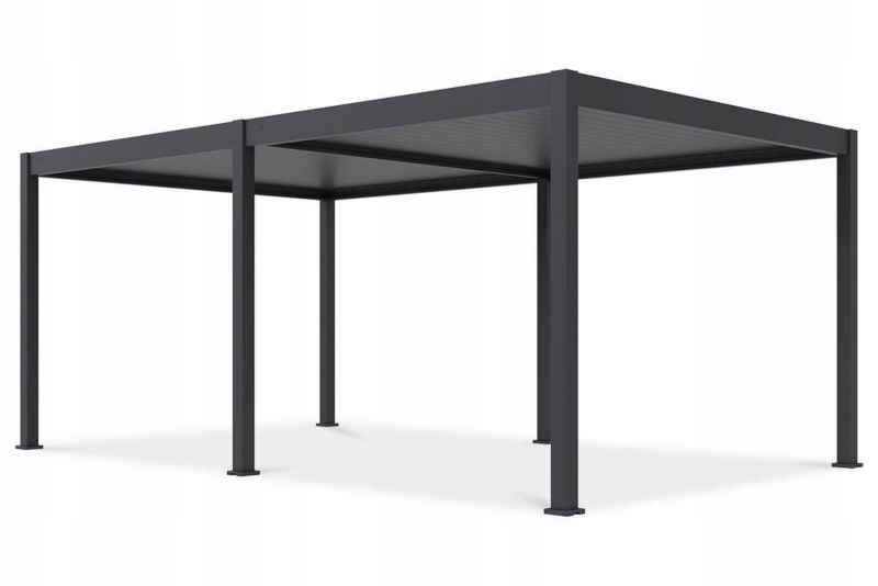 Aluminiumspær Deluxe 4x6 m Antracit med LED