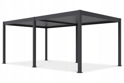 Aluminiumspær Deluxe 4x6 m Antracit med LED