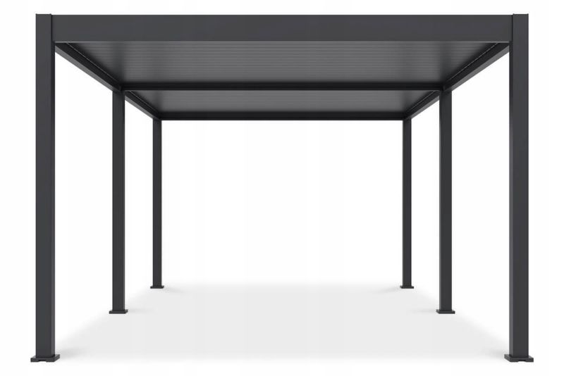 Aluminiumspær Deluxe 4x6 m Antracit med LED