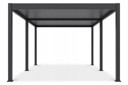 Aluminiumspær Deluxe 4x6 m Antracit med LED