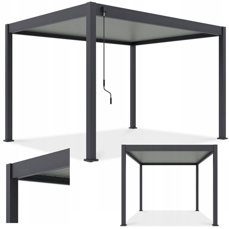 Aluminiumspær Elegance 3x4 m Automatisk LED