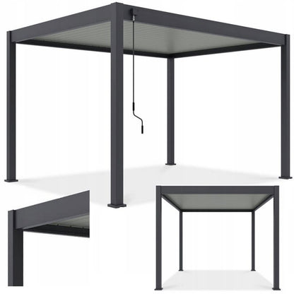 Aluminiumspær Elegance 3x4 m Automatisk LED