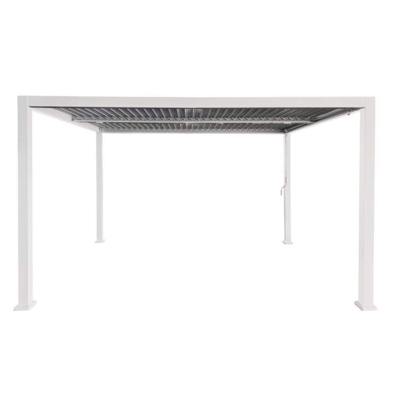 Aluminiumspergola 3x4 m med Justerbart Tag Hvid