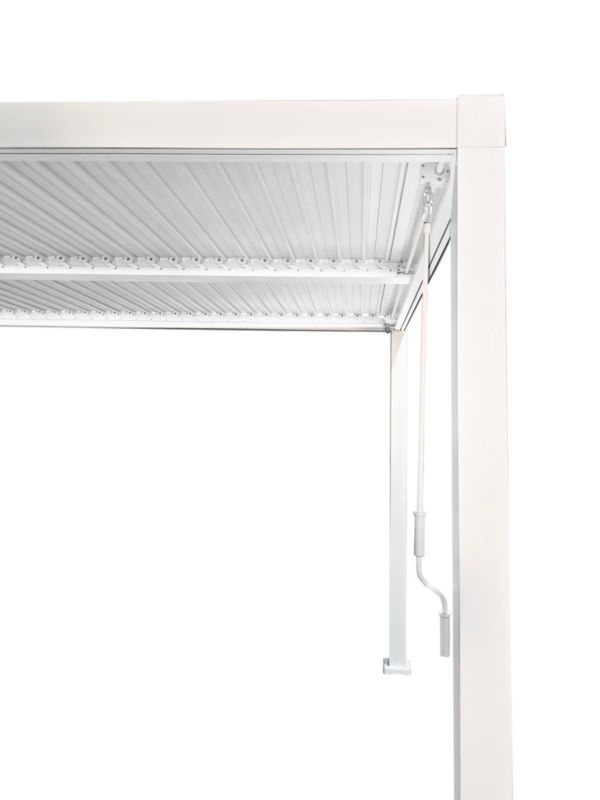 Aluminiumspergola 3x4 m med Justerbart Tag Hvid