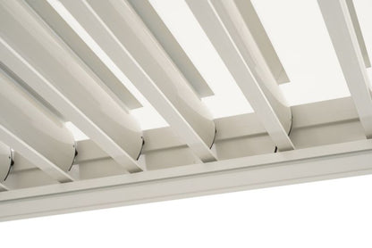 Aluminiumspergola 3x4 m med Justerbart Tag Hvid