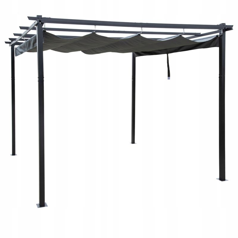 Pergola 3x4 m med Skydebetræk Antracit