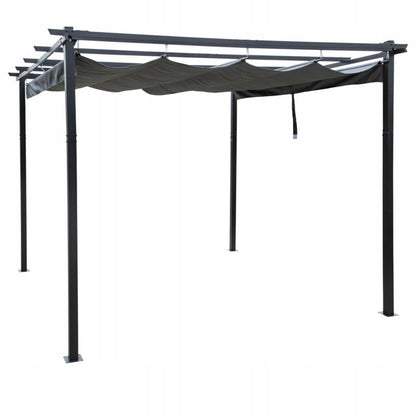Pergola 3x4 m med Skydebetræk Antracit