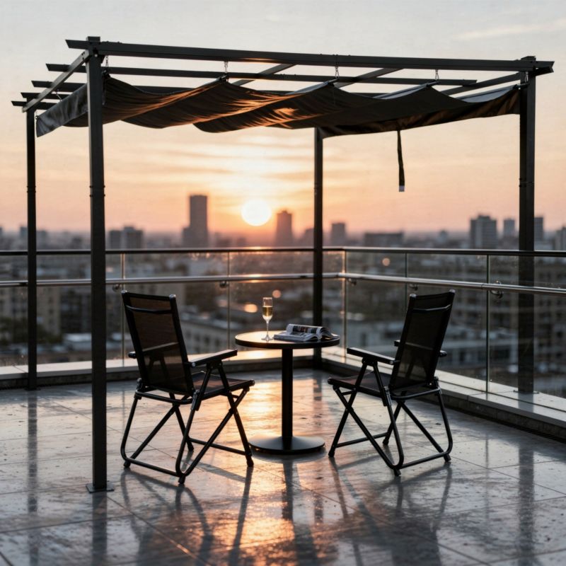 Pergola 3x4 m med Skydebetræk Antracit