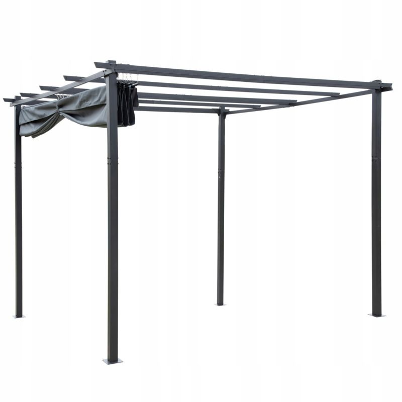 Pergola 3x4 m med Skydebetræk Antracit