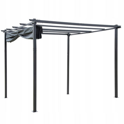 Pergola 3x4 m med Skydebetræk Antracit
