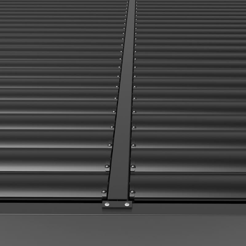 Aluminiumspalier 5,8x4 m med manuelt åbent tag Antracit