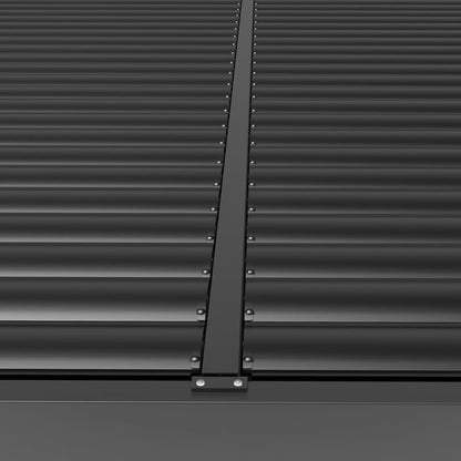 Aluminiumspalier 5,8x4 m med manuelt åbent tag Antracit