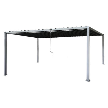 Pergola 3x4 m Stål Justerbart Tag 12 m²