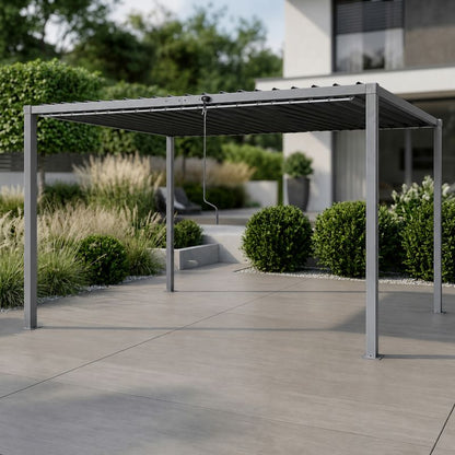 Pergola 3x4 m Stål Justerbart Tag 12 m²