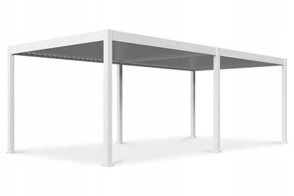 Pergola Deluxe Automatic 3,6x7,2 m Hvid LED