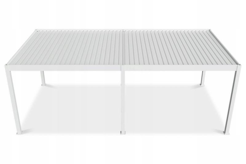 Pergola Deluxe Automatic 3,6x7,2 m Hvid LED