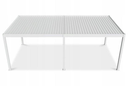 Pergola Deluxe Automatic 3,6x7,2 m Hvid LED