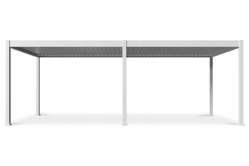 Pergola Deluxe Automatic 3,6x7,2 m Hvid LED