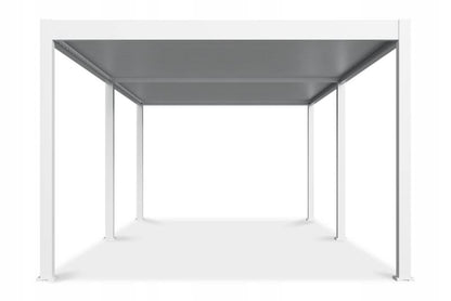 Pergola Deluxe Automatic 3,6x7,2 m Hvid LED