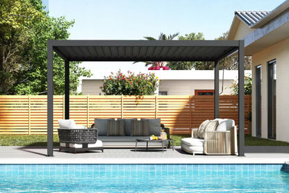 Pergola PRIMARY 3x4 m Antracit med Lameltag