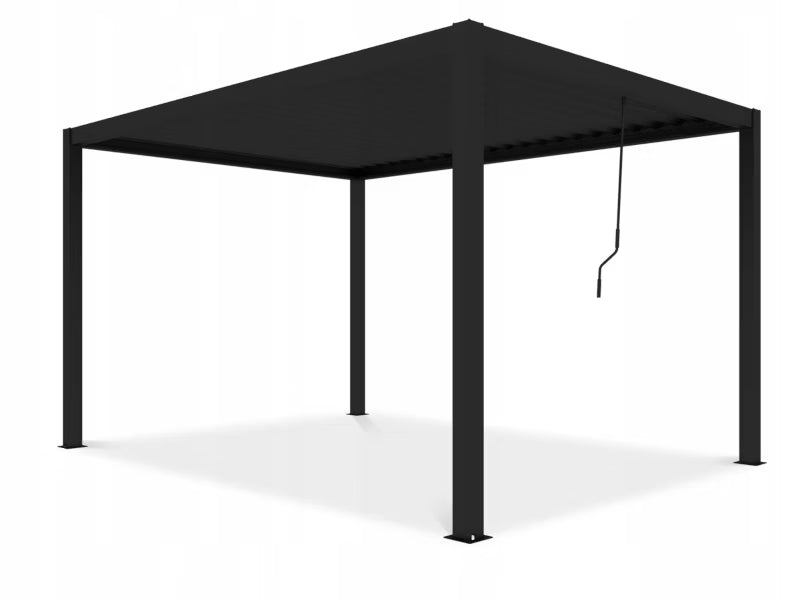 Pergola PRIMARY 3x4 m Antracit med Lameltag