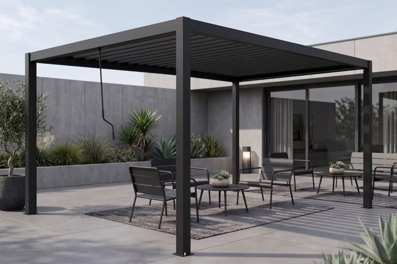 Pergola PRIMARY 4x4 m Antracit Stål