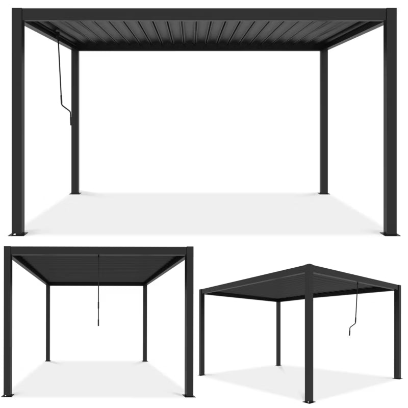 Pergola PRIMARY 4x4 m Antracit Stål