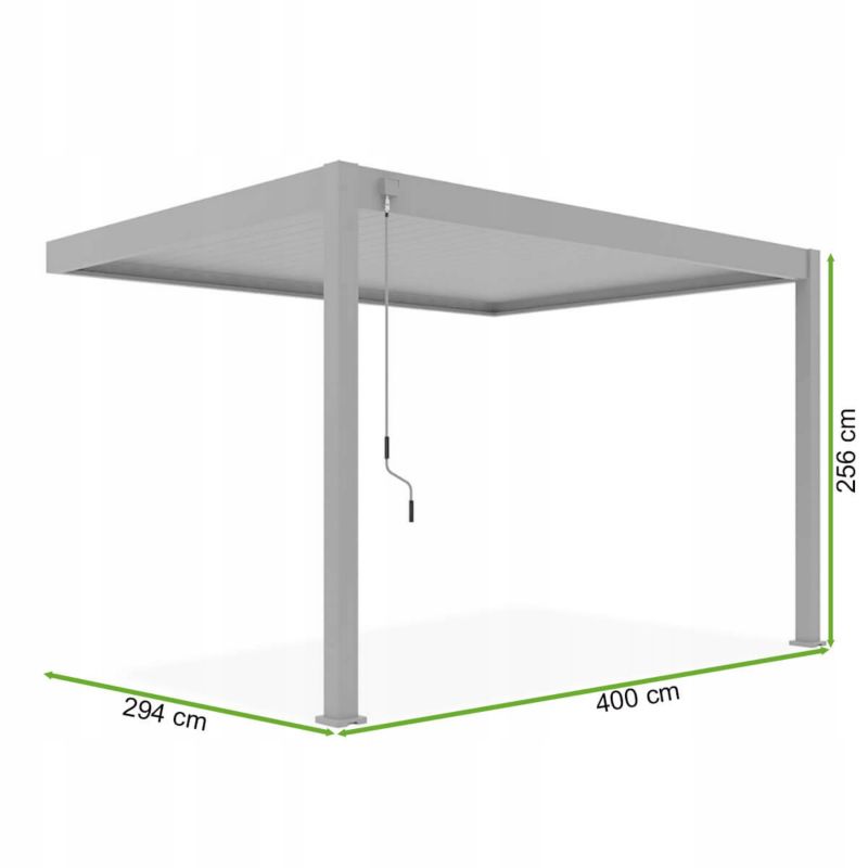 Aluminiumspergola Elegance Wall 3x4 m Antracit