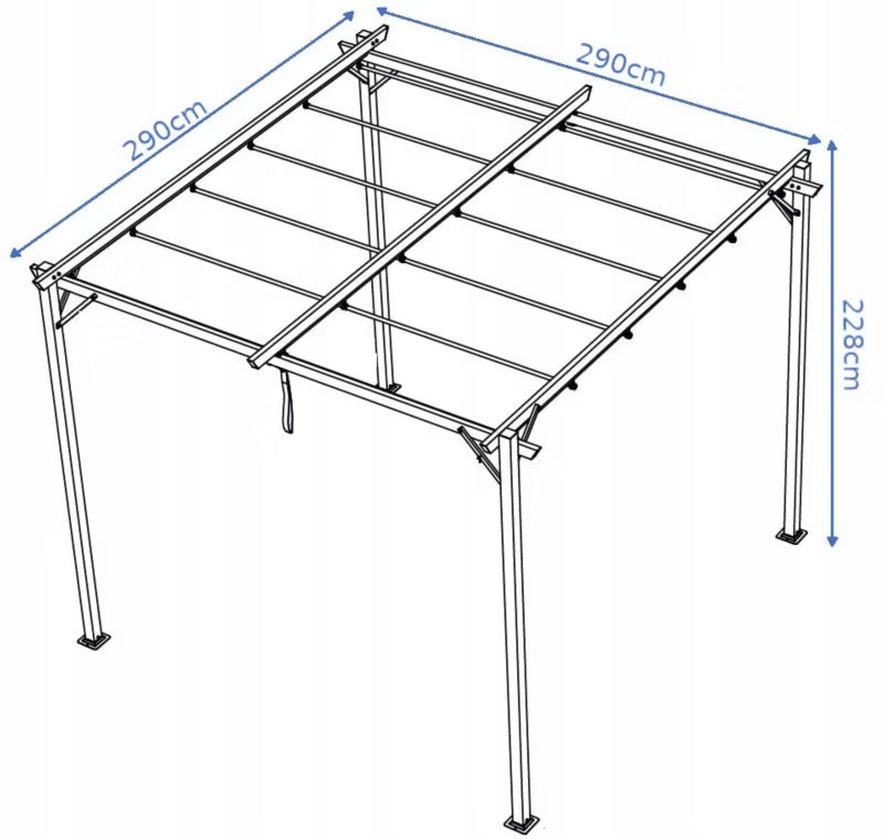 Pergola Sprint 290x290 cm Hvid
