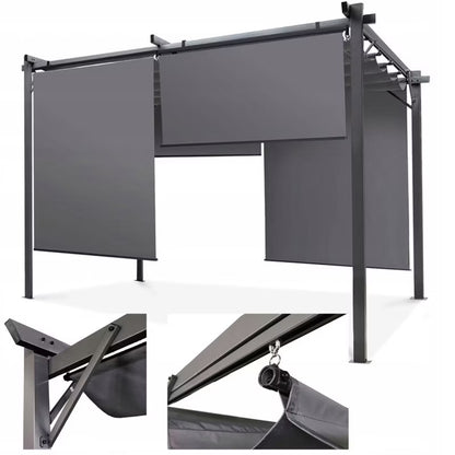 Pergola Sprint Plus 3x3 m Antracit Stål