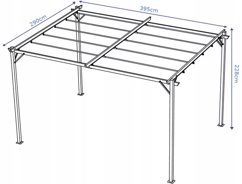Pergola Sprint Plus 3x4 m Antracit