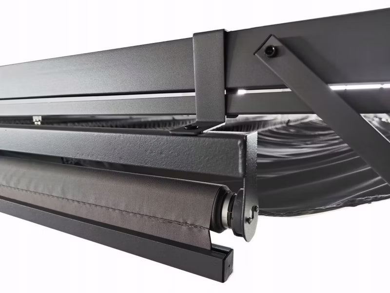 Pergola Sprint Plus 3x4 m Antracit med Hvide Rullegardiner