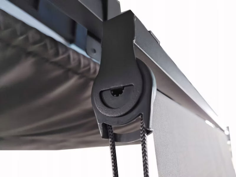 Pergola Sprint Plus 3x4 m Antracit med Hvide Rullegardiner