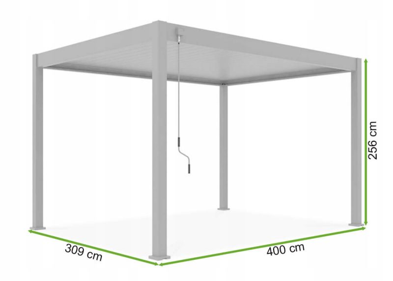Aluminiumspergola Elegance 3x4 m Antracit