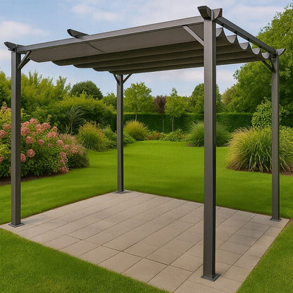 Metal Pergola 300x400 cm Antracit med Skydetag