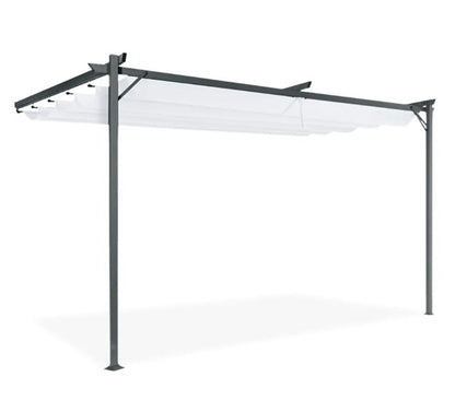 Vægmonteret Pergola Sprint Wall 4x2,7 m Hvid