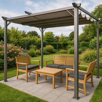 Pergola Sprint 290x290 cm Stål Antracit