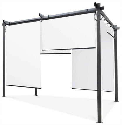 Pergola Sprint Plus 3x3 m Antracit Hvide Sideruller