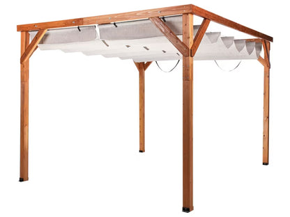 Pergola Villarosa 320x380 cm Brun og Beige Træ