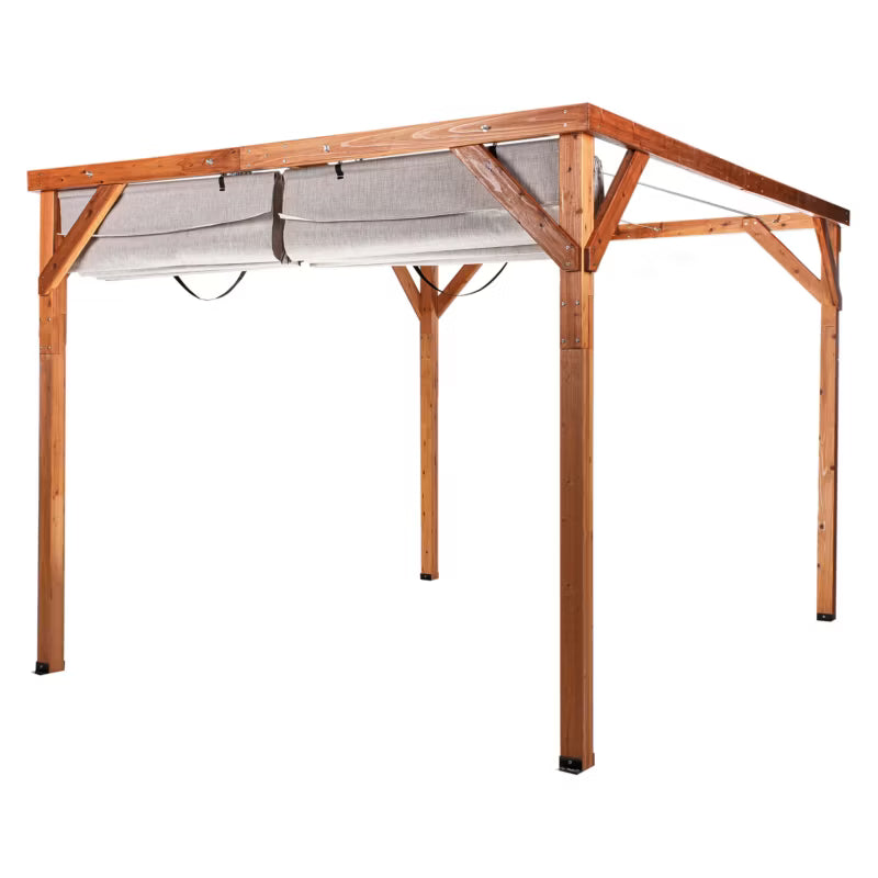 Pergola Villarosa 320x380 cm Brun og Beige Træ