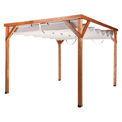 Pergola Villarosa 320x380 cm Brun og Beige Træ