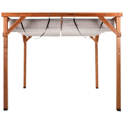 Pergola Villarosa 320x380 cm Brun og Beige Træ