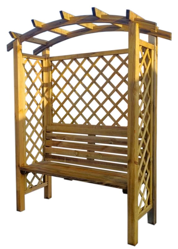 Pergola med Bænk 70x160x190 cm Fyrretræ