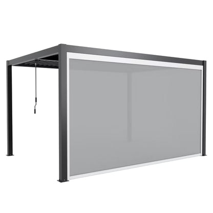 Pergolamarkise 370x218 cm Elektrisk Hvid