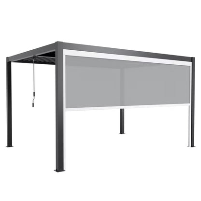 Pergolamarkise 370x218 cm Elektrisk Hvid